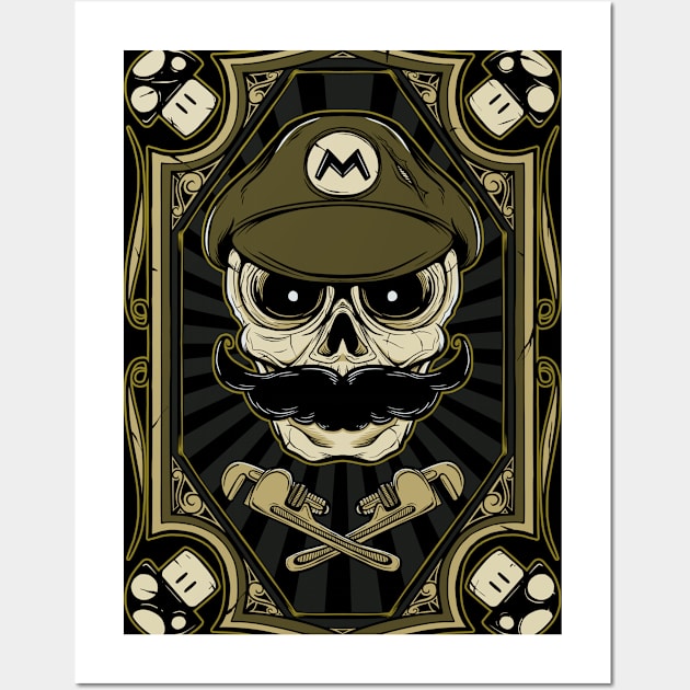 Dead Plumber Wall Art by monochromefrog